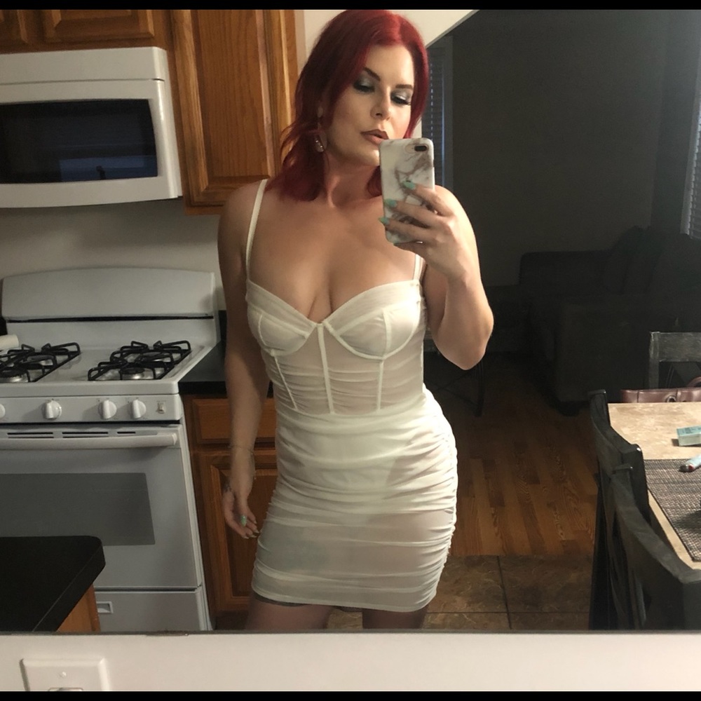 Oh Polly white sheer dress